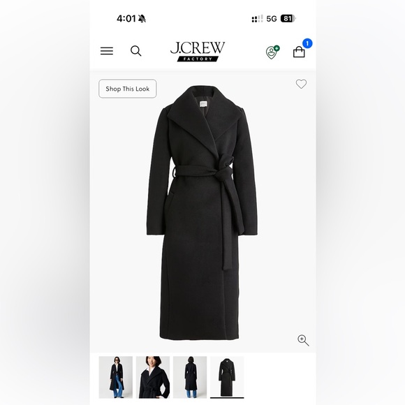 NWT Jcrew belt wrap coat. - Picture 2 of 3